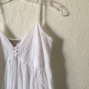 White full skirt midi dress